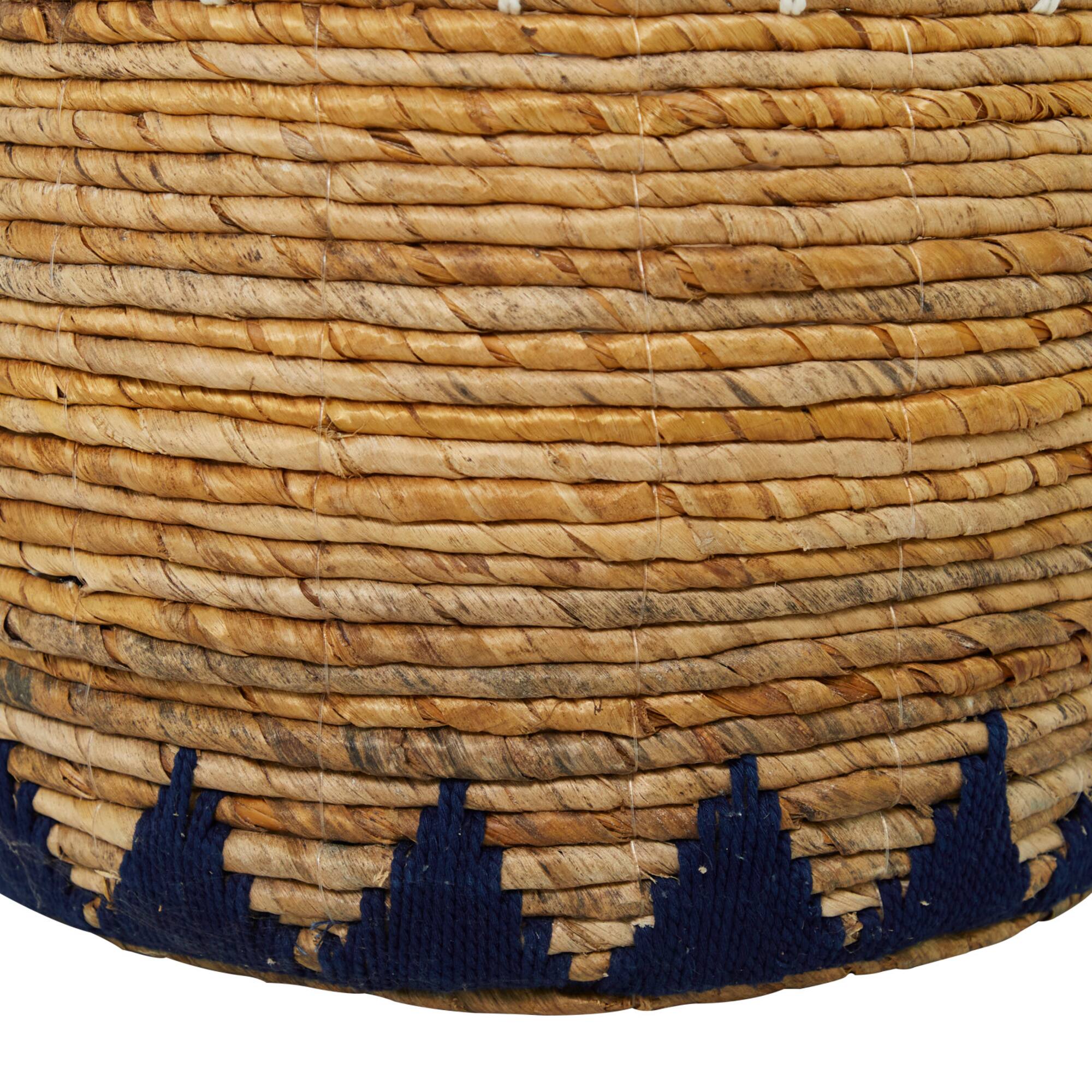 Brown Banana Leaf Bohemian Storage Basket Set